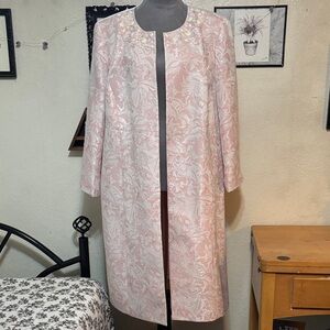 Elegant Pink Floral Coat